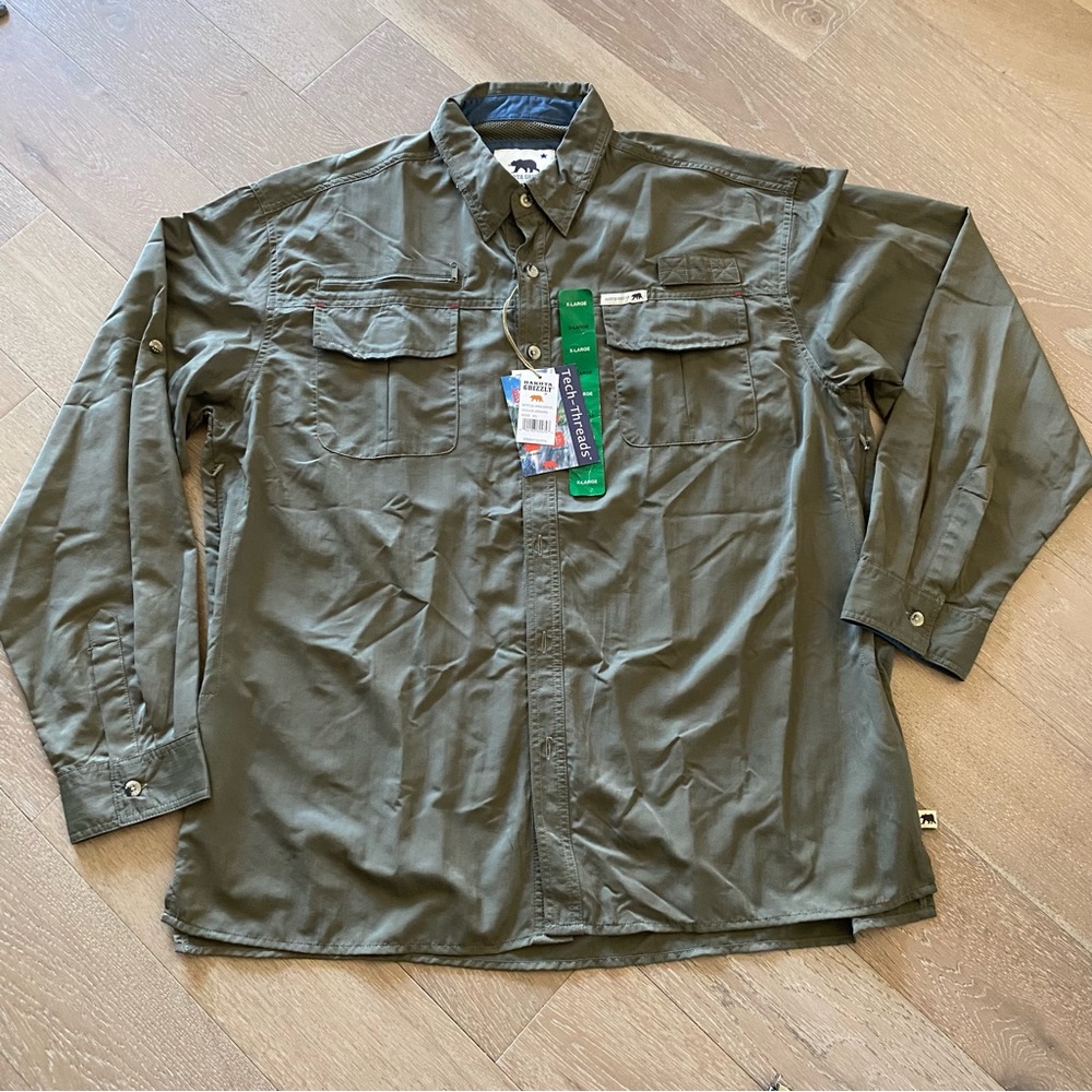 Dakota Grizzly tech-threads vented outdoors hiking hunting camping shirt XL